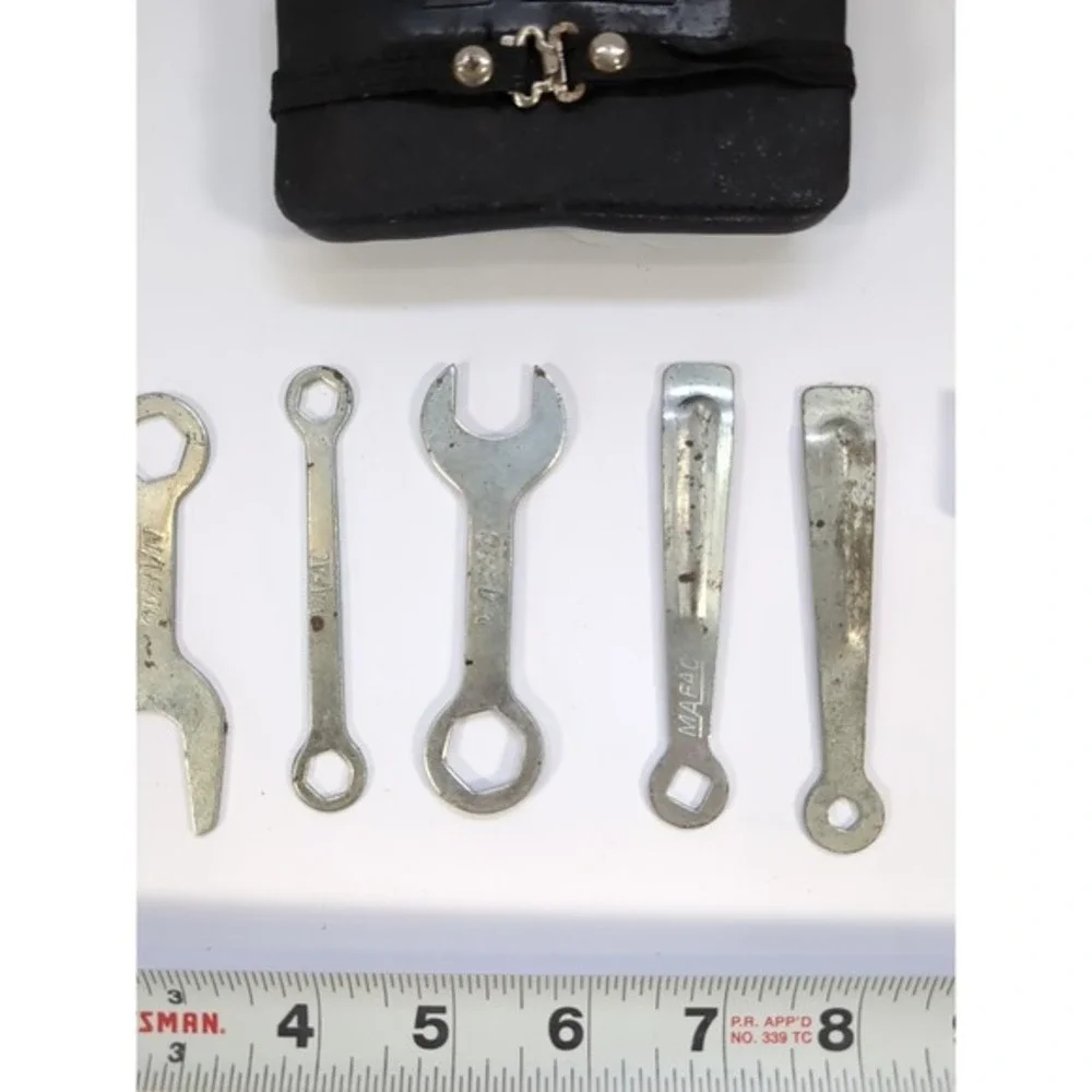 Vintage MAFAC Tool Kit Underseat 6 Wrenches 1 Socket Bike Repair Kit France